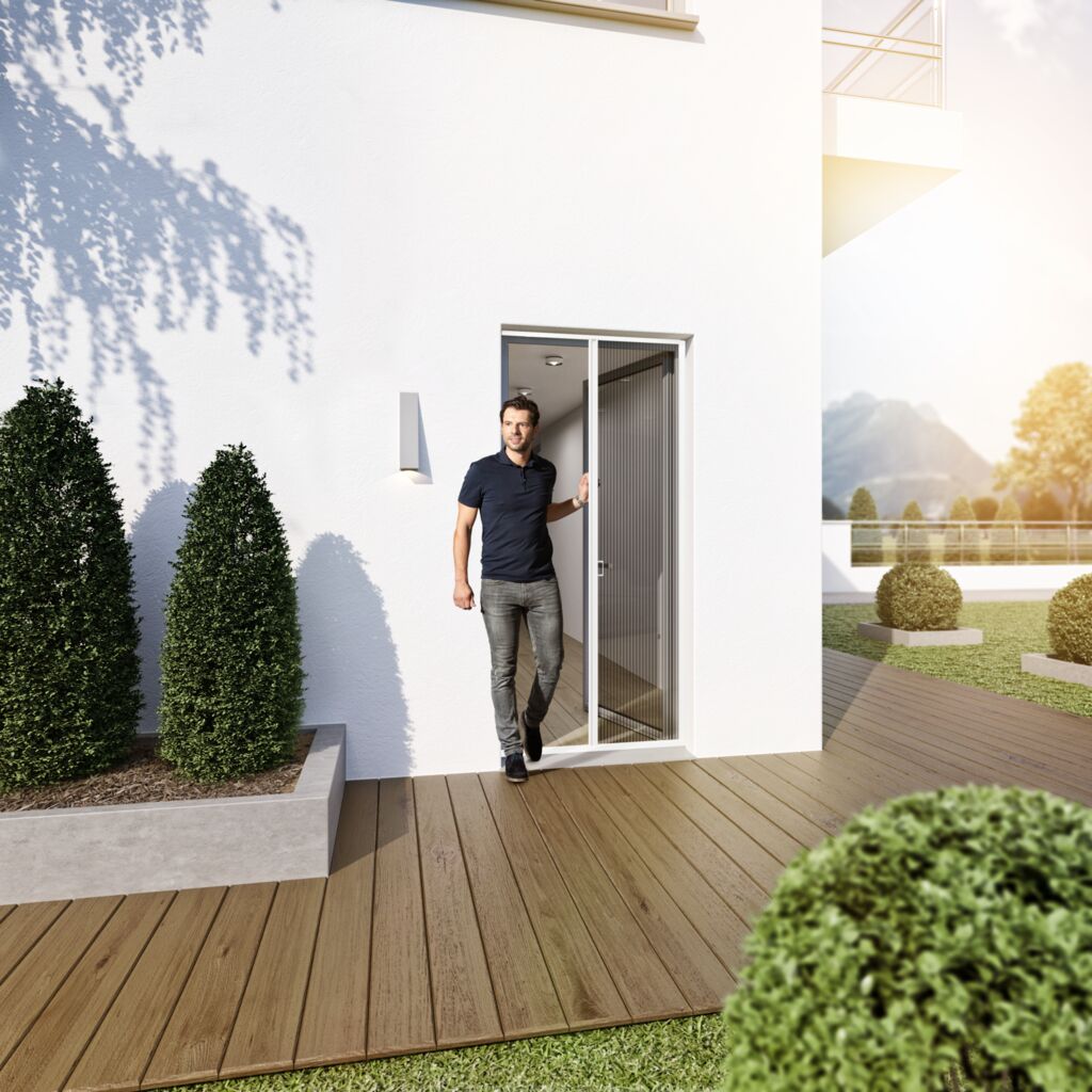 Fliegengitter Plissee Einzeltür für Terrassentüren