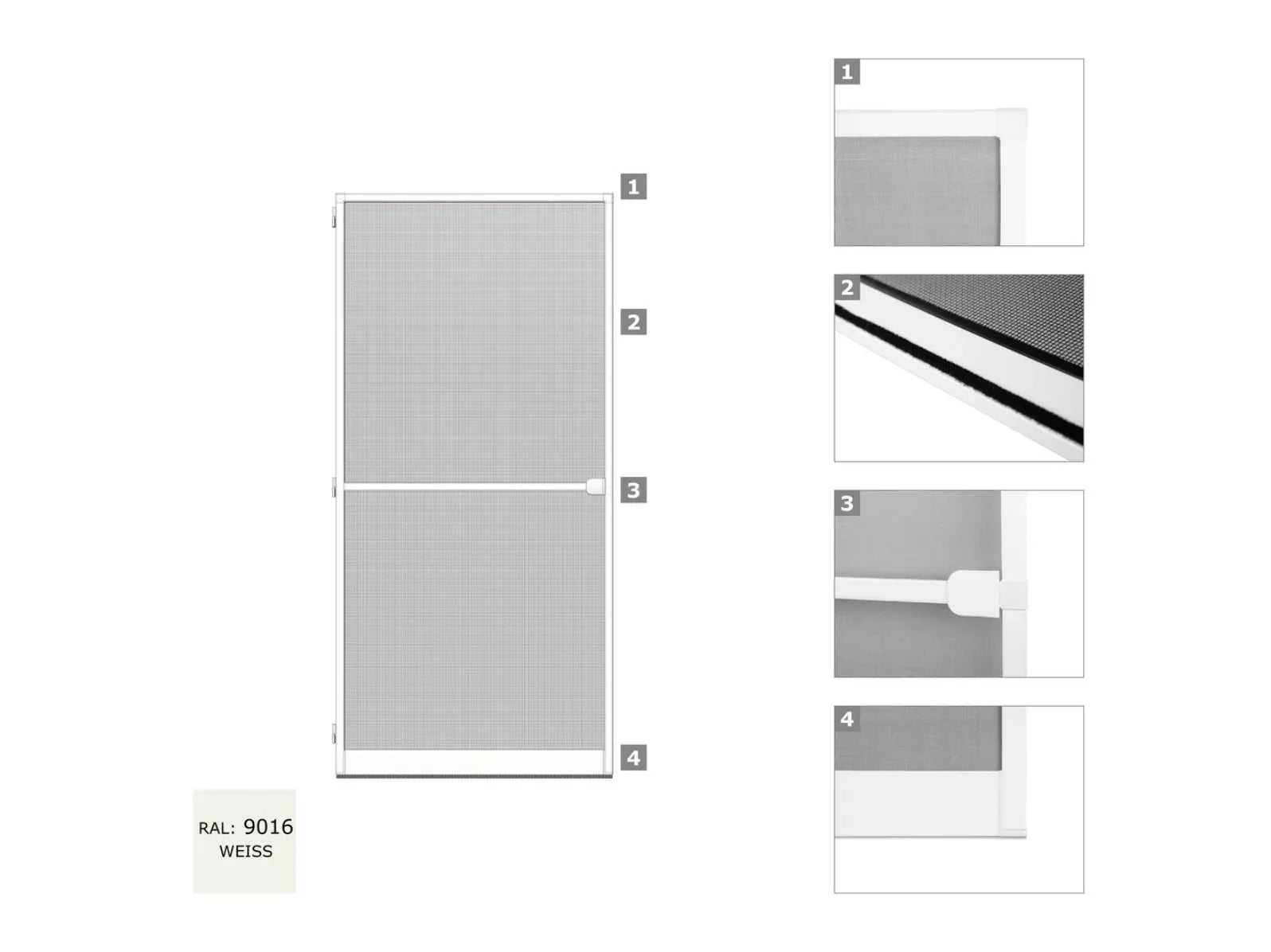 Alu Drehrahmentür Komplett