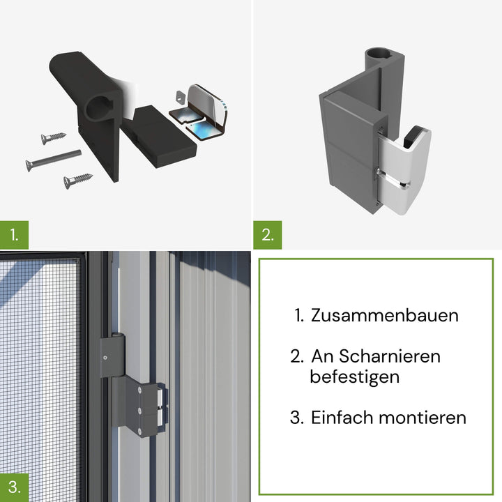 Montage der Klemmadapter in drei Schritten