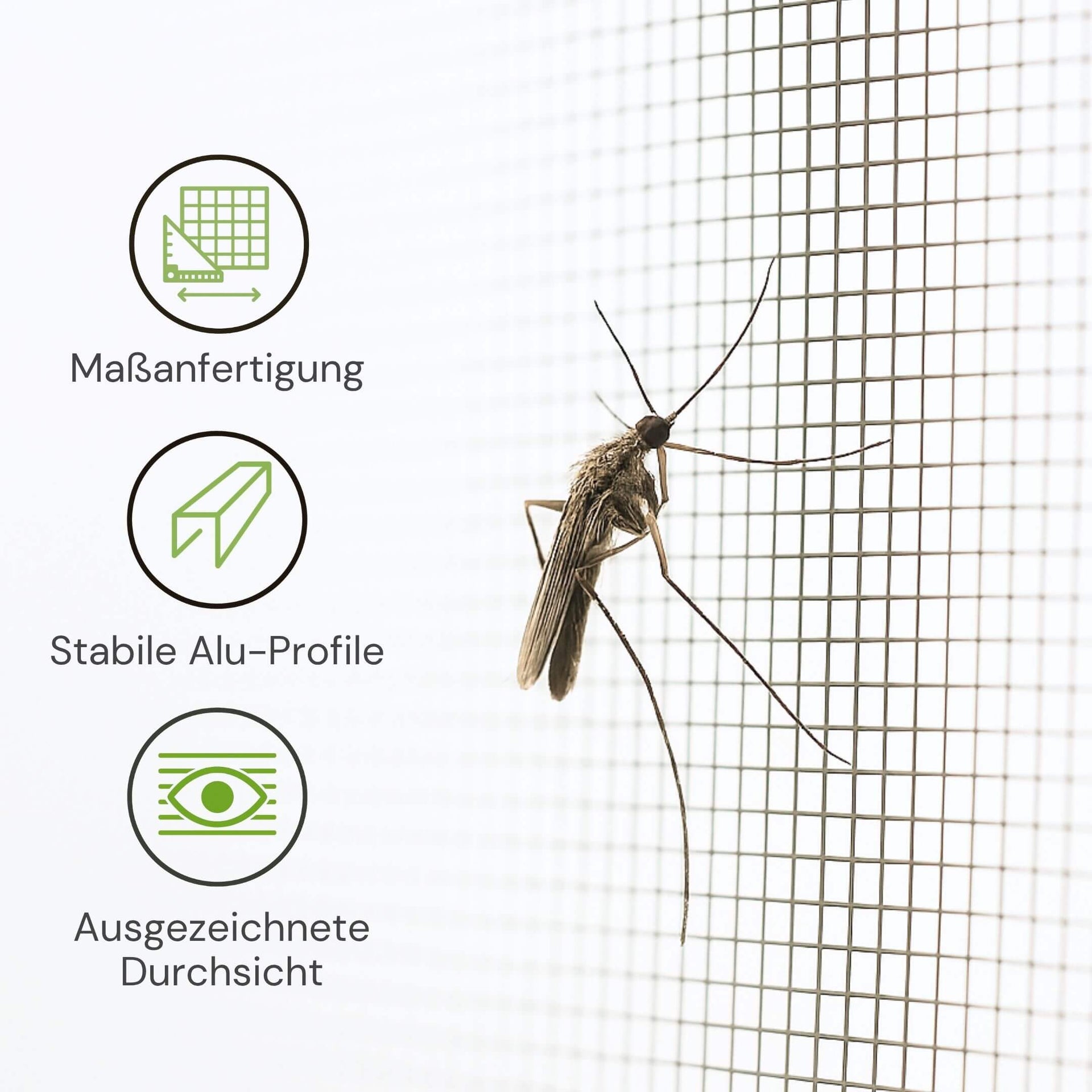 Maßgefertigte Fliegengitter Schiebetür mit Aluminiumprofilen und hoher Durchsicht