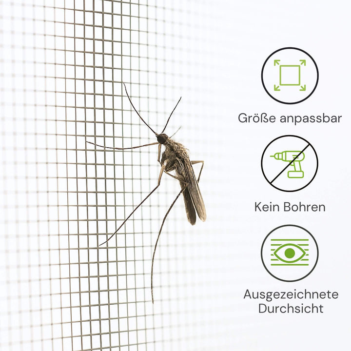 Größenanpassbares Fliegengitterfenster ohne Bohren mit ausgezeichneter Durchsicht