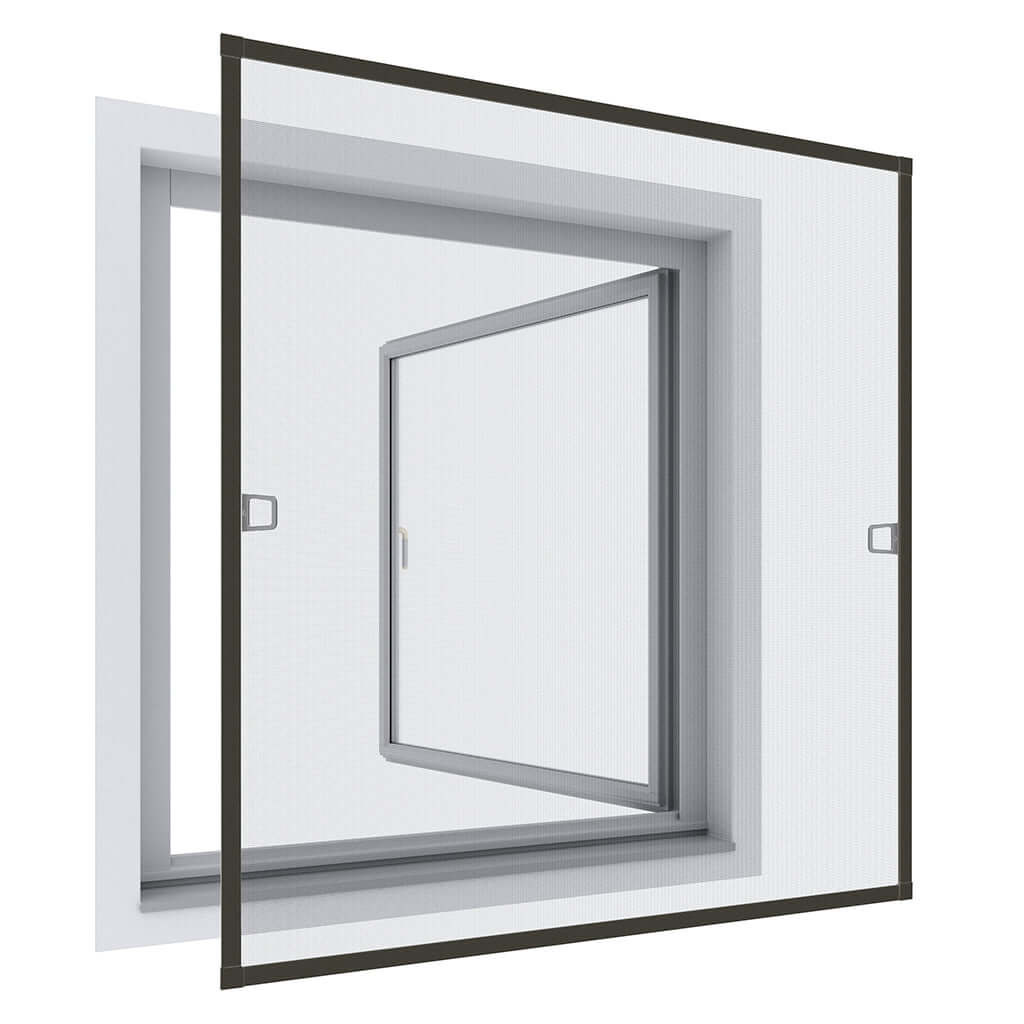 EXTRA Fliegengitterfenster mit Rahmen in Anthrazit