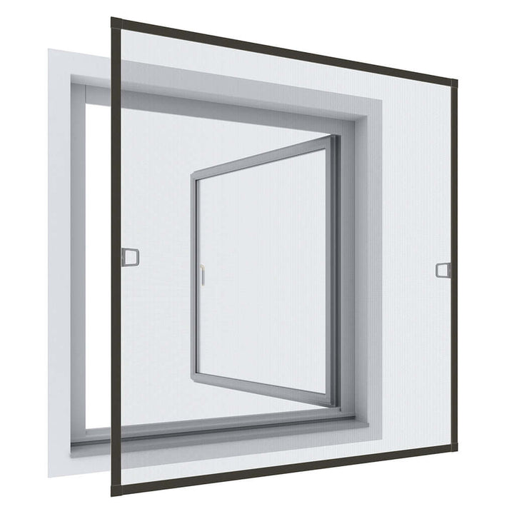 EXTRA Fliegengitterfenster mit Rahmen in Anthrazit