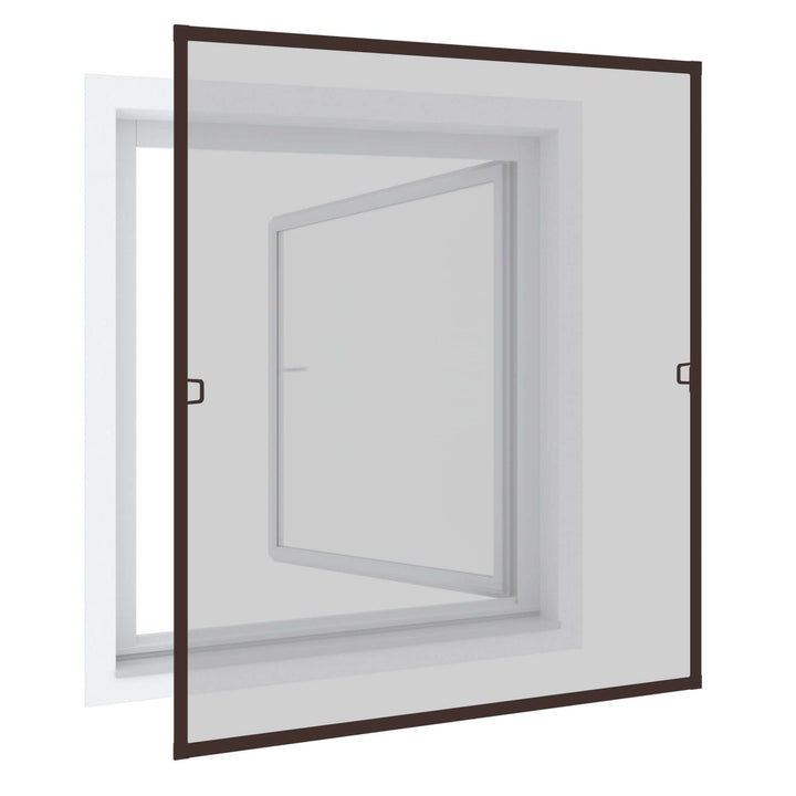EXTRA Fliegengitterfenster mit Rahmen in Braun