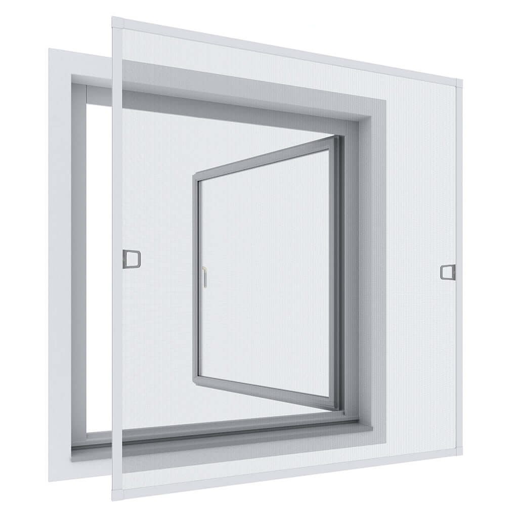 EXTRA Fliegengitterfenster mit Rahmen in Weiß