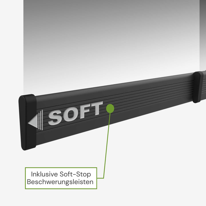 Soft-Stop Beschwerungsleisten für sanftes Schließen des Türvorhangs