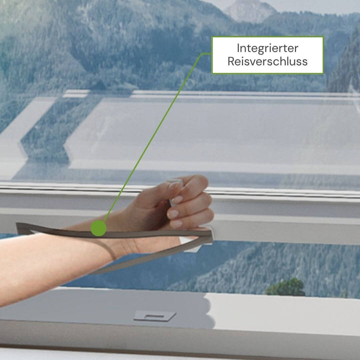 Integrierter Reißverschluss zum einfachen Öffnen des Fliegengitters