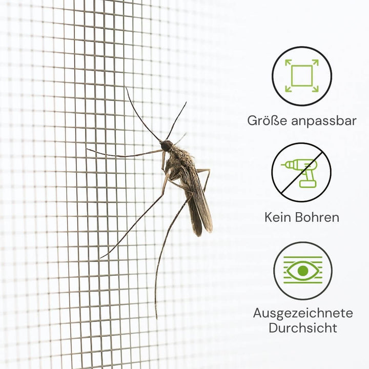 Größenanpassbares Fliegengitter für Dachfenster ohne Bohren mit hoher Durchsicht