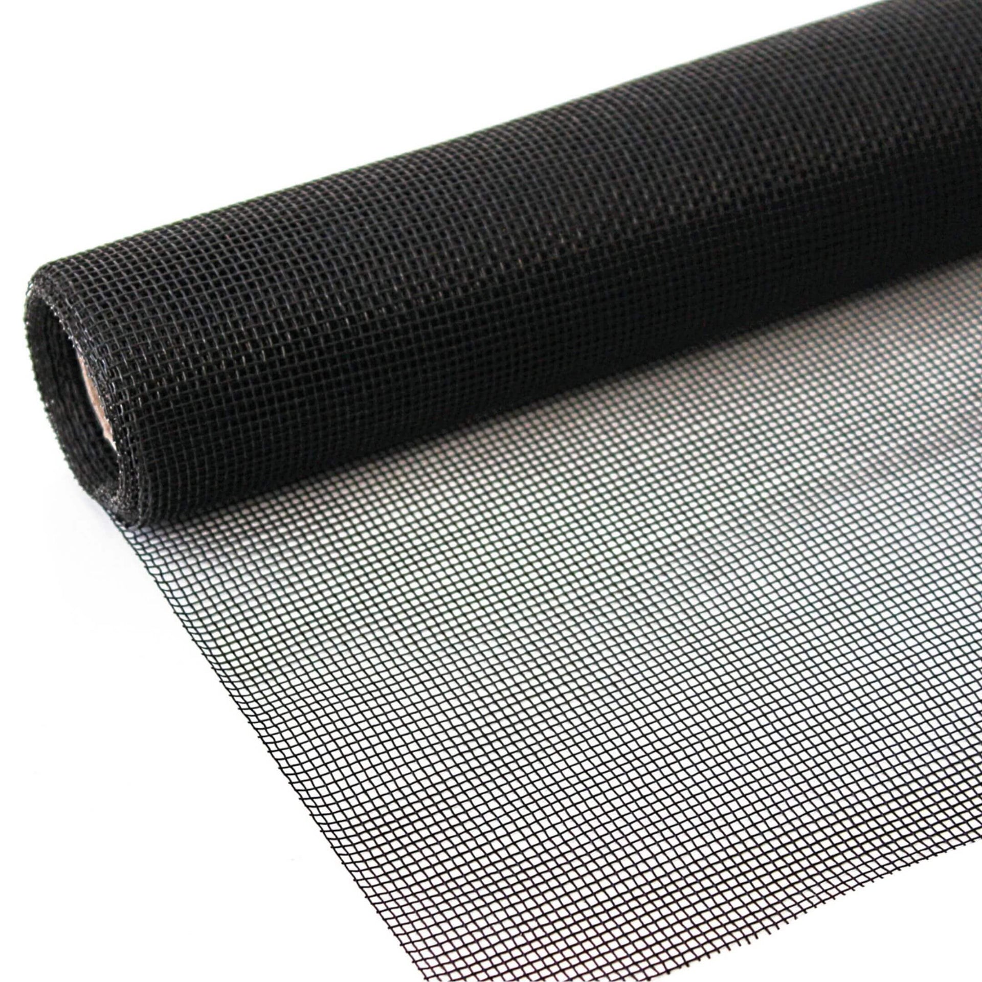 Fliegengitter Gewebe aus Fiberglas als Rolle in Anthrazit
