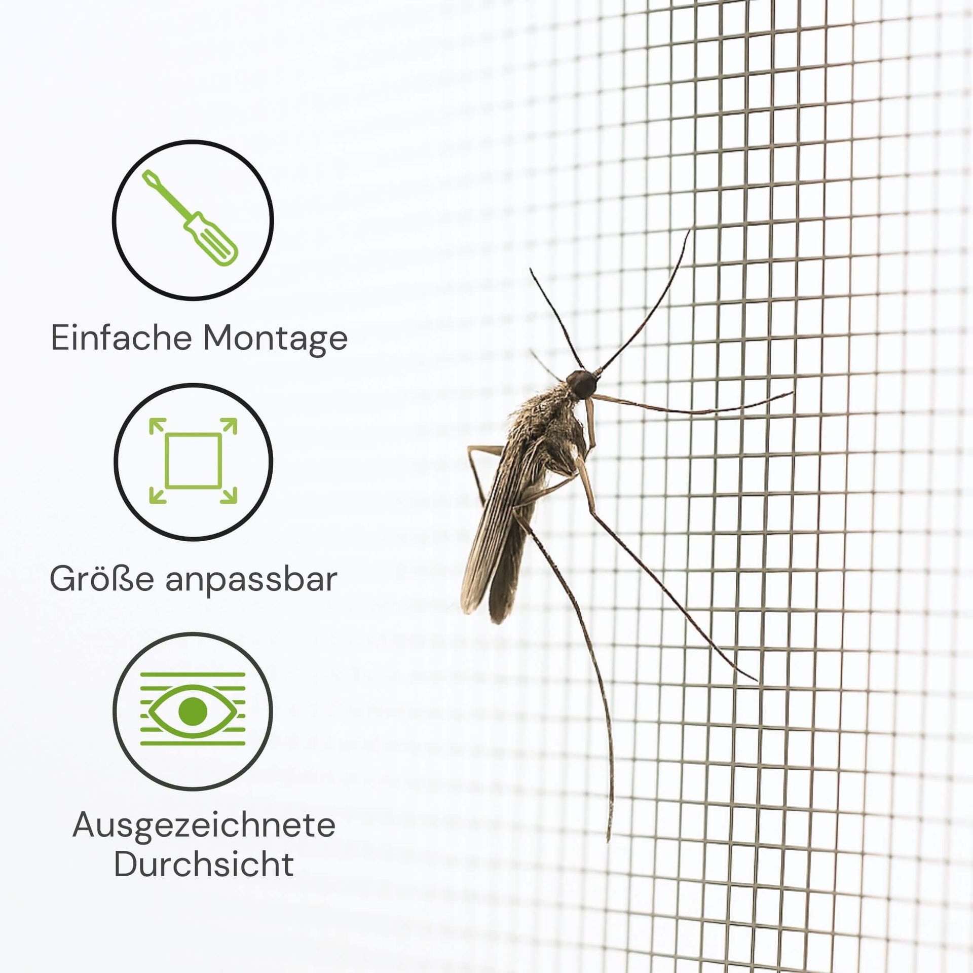 Fliegengittergewebe mit einfacher Montage und hoher Durchsicht