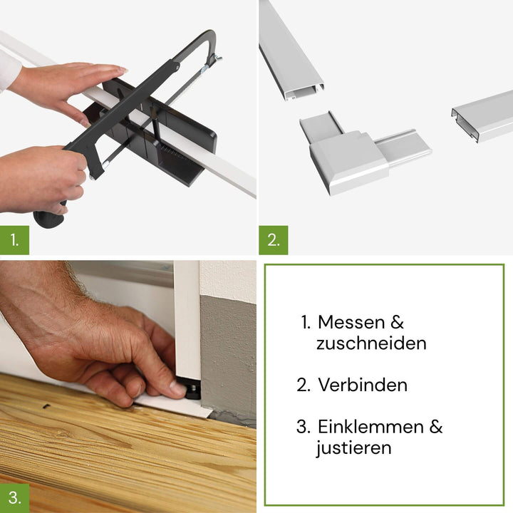 Montage des Montagerahmens in drei Schritten