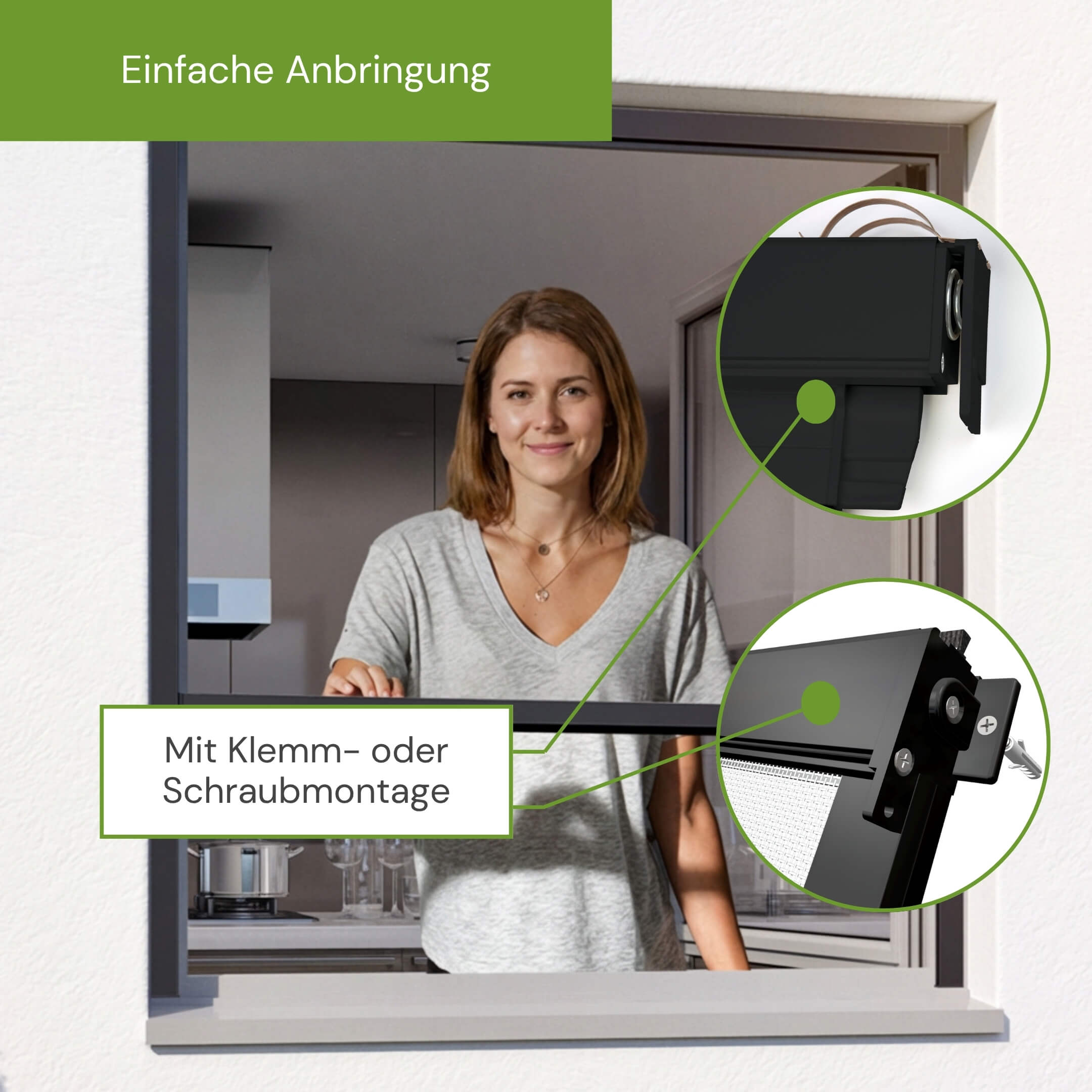 Einfache Anbringung durch Klemm- oder Schraubmontage