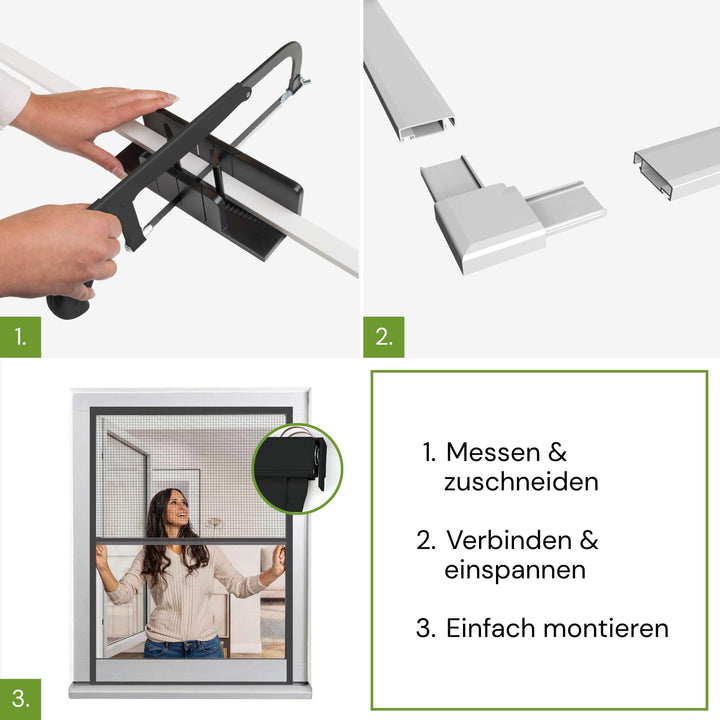 Montage des EXTRA Fliegengitter Rollos in drei Schritten