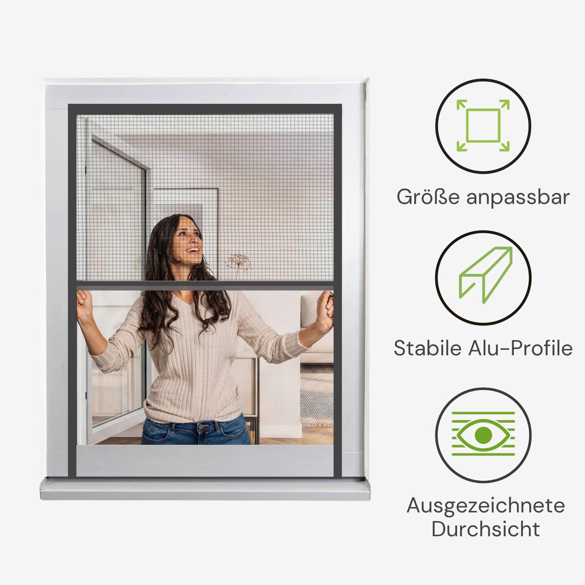 EXTRA Fliegengitter Rollo für Fenster