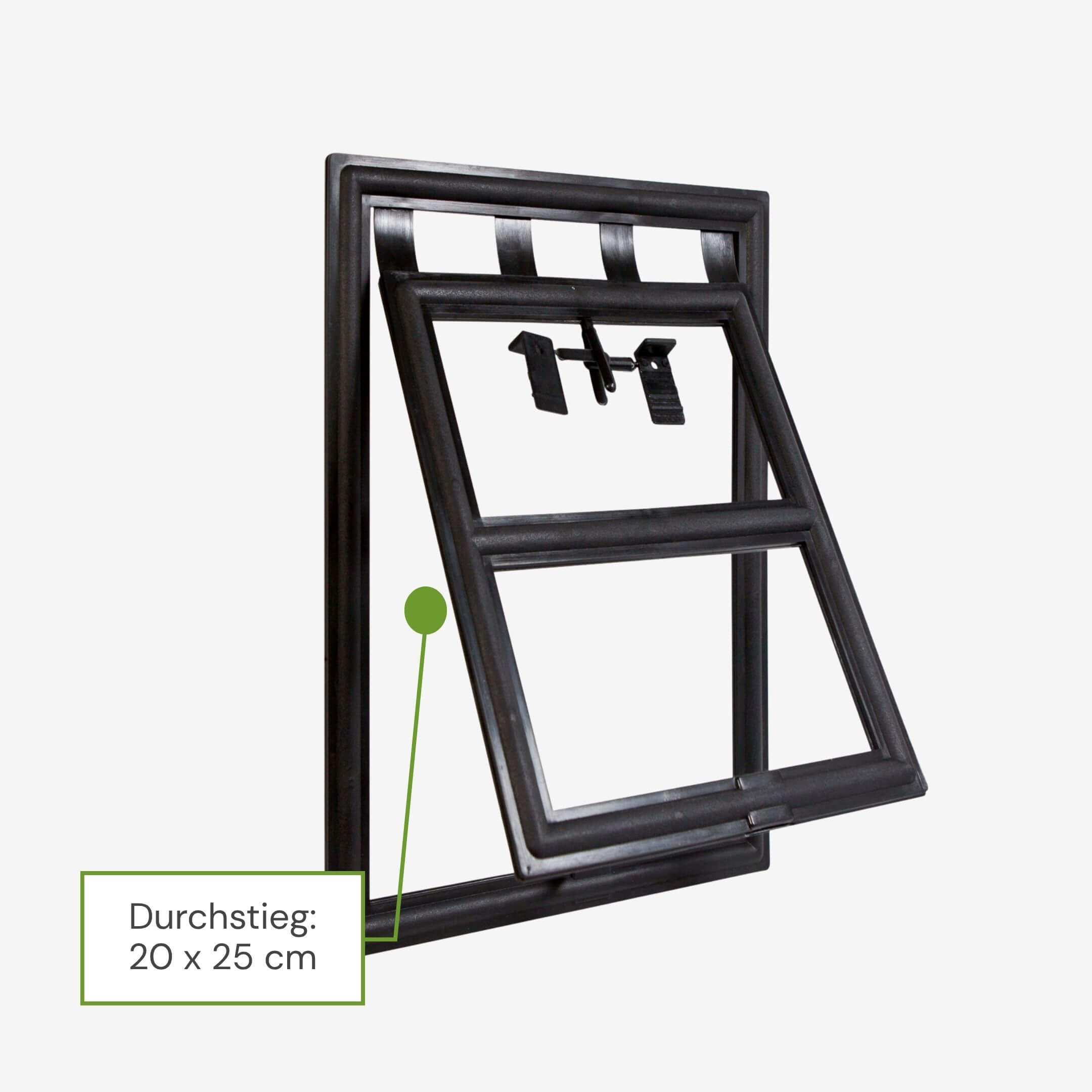 Katzenklappe mit Durchgangsöffnung von 20 x 25 Zentimetern