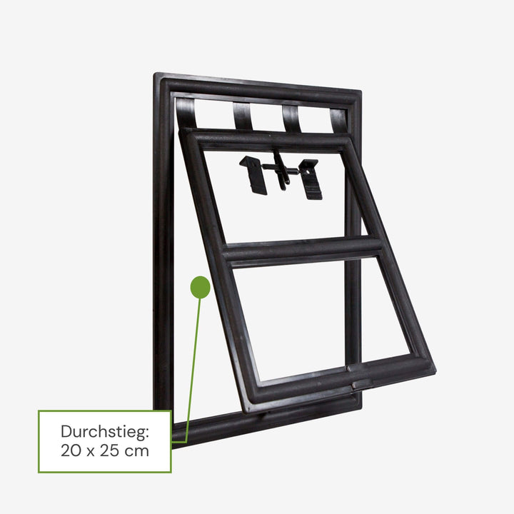 Katzenklappe mit Durchgangsöffnung von 20 x 25 Zentimetern