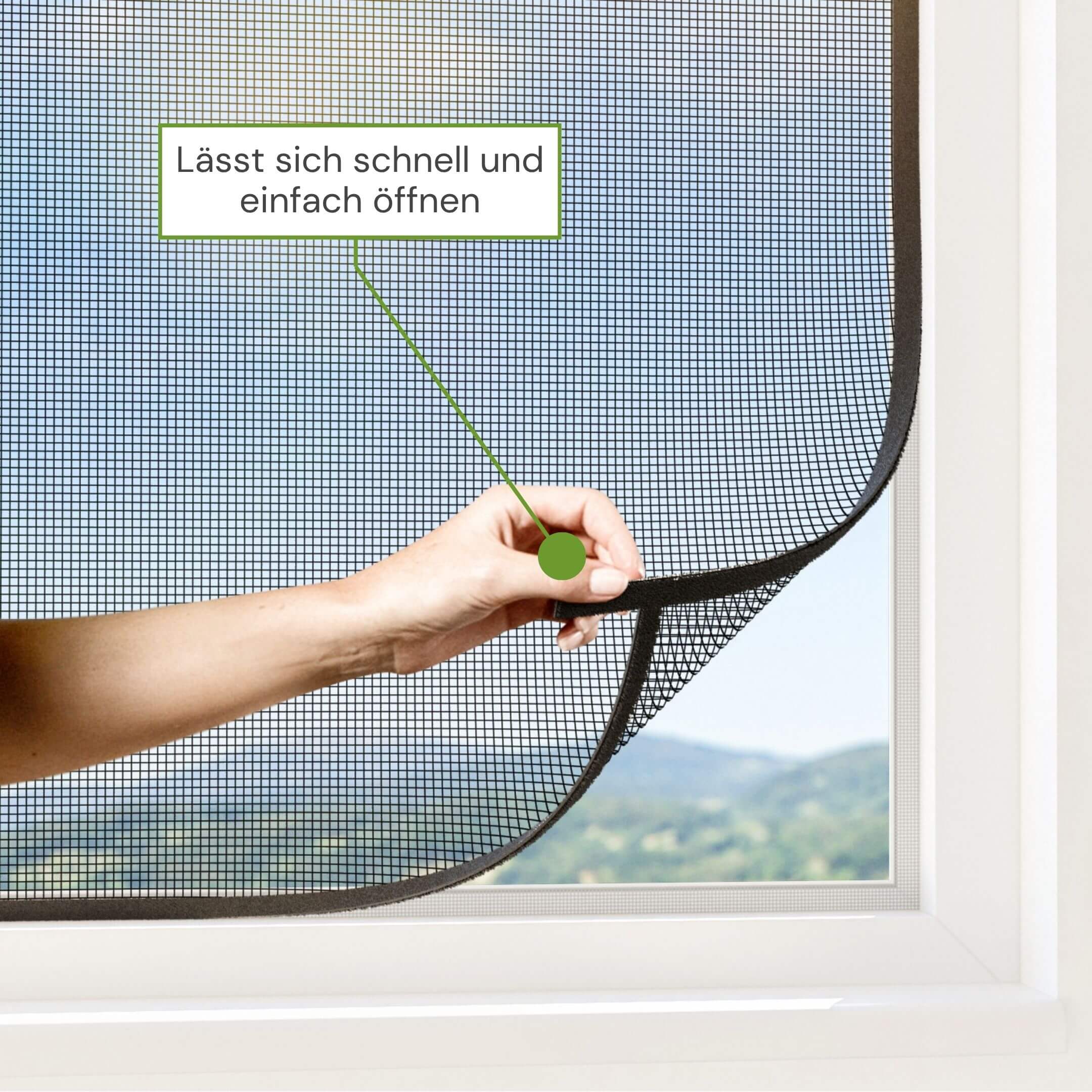 SUN Fliegengitter für Fenster inkl. Sonnenschutz – bohrfrei & flexibel