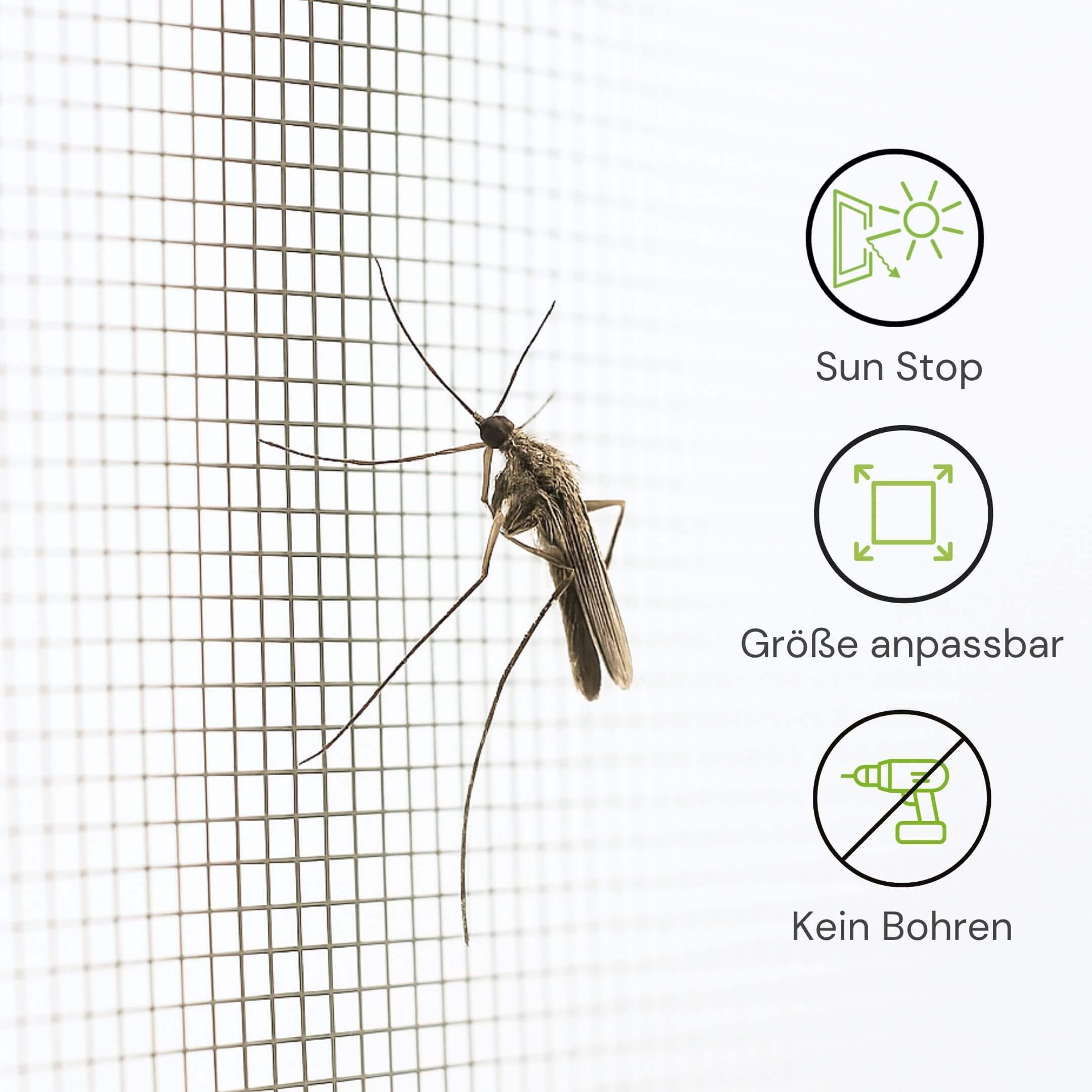 Fliegengitter für Dachfenster mit Sonnenschutz, anpassbarer Größe und ohne Bohren
