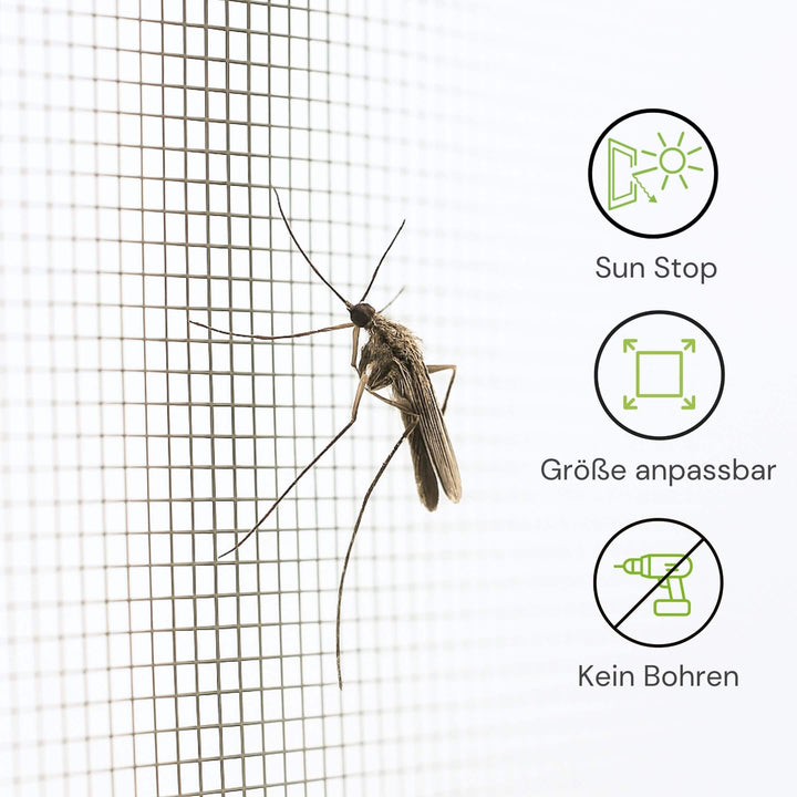 Fliegengitter für Dachfenster mit Sonnenschutz, anpassbarer Größe und ohne Bohren