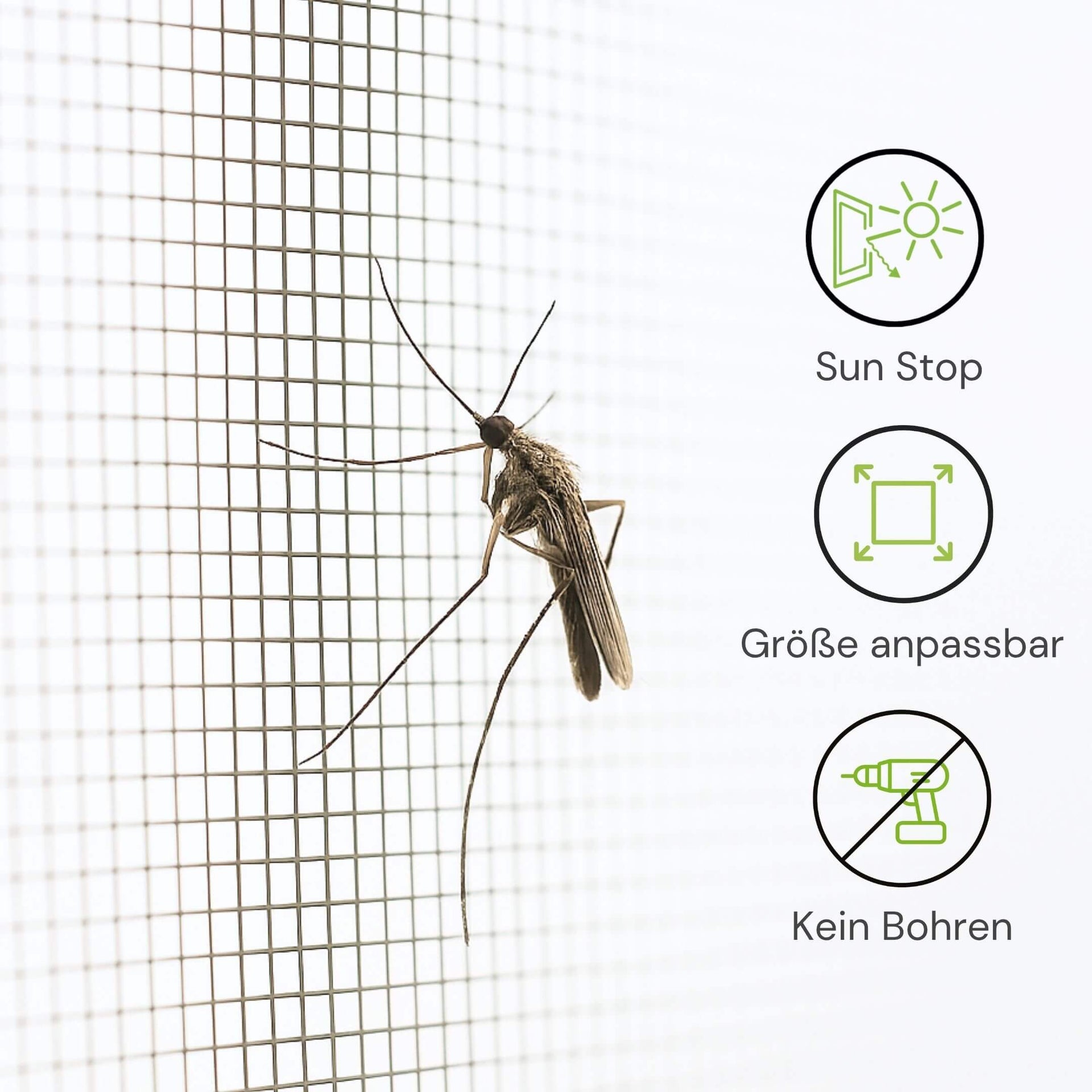 Fliegengitter für Dachfenster mit Sonnenschutz, anpassbarer Größe und ohne Bohren