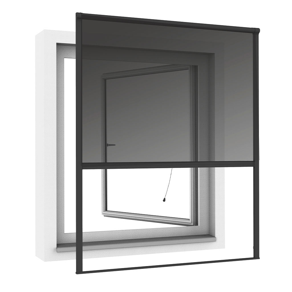 SUN 2in1 Fliegengitter Rollo für Fenster inkl. Sonnenschutz, zum Einhängen