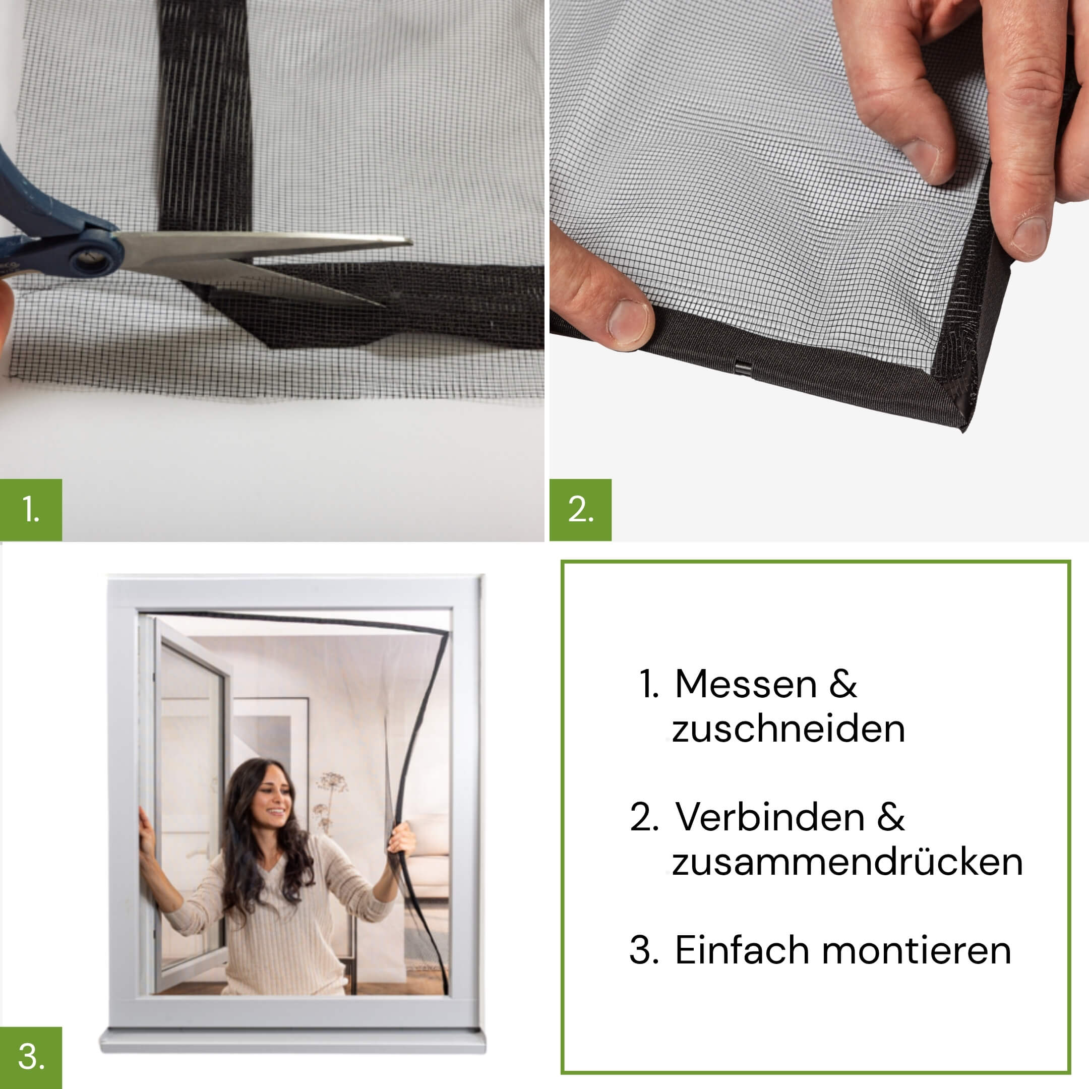 Fliegengitter Fenster Montage Anleitung in 4 Schritten ohne Bohren