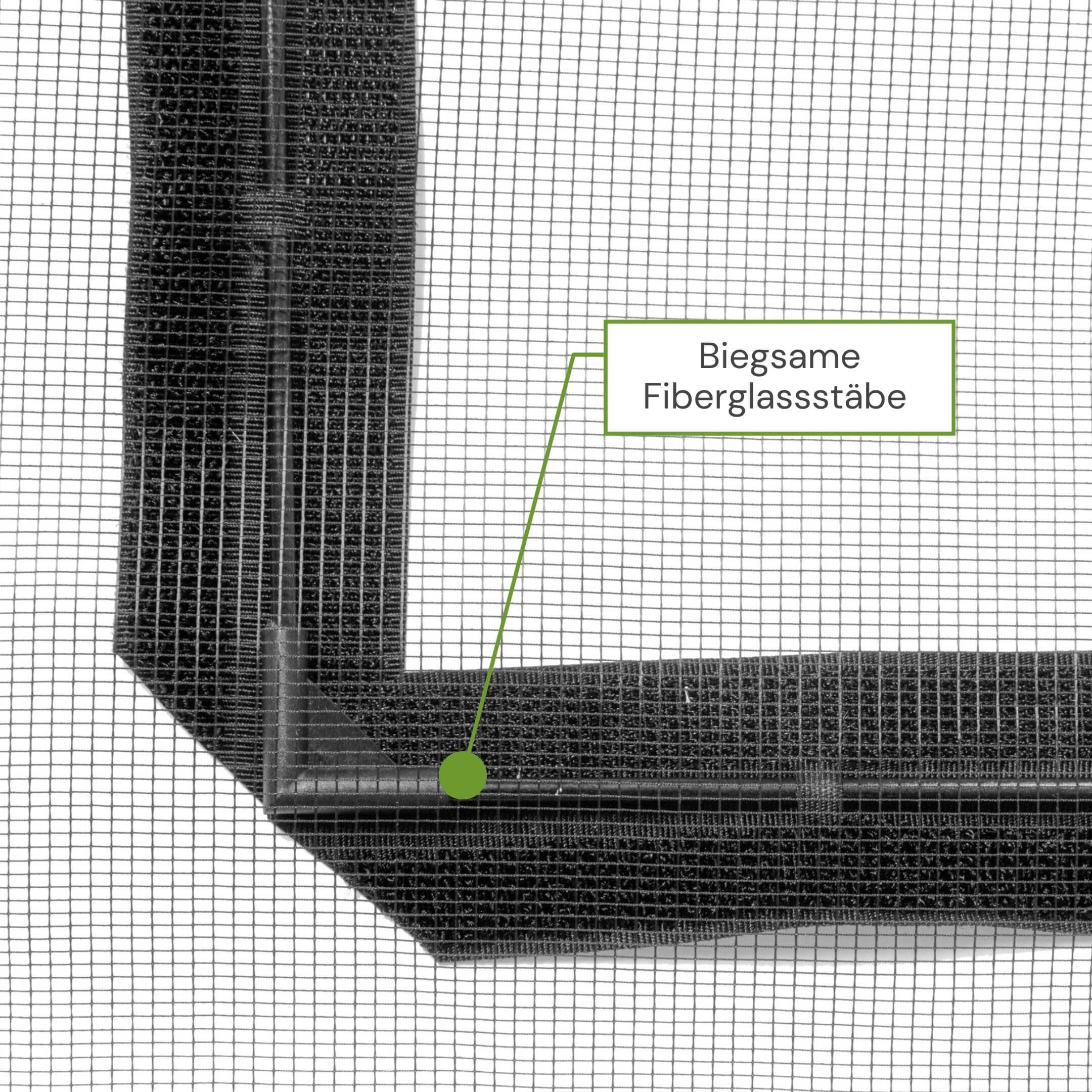 Flexible Fiberglasstäbe mit stabilem Fliegengittergewebe