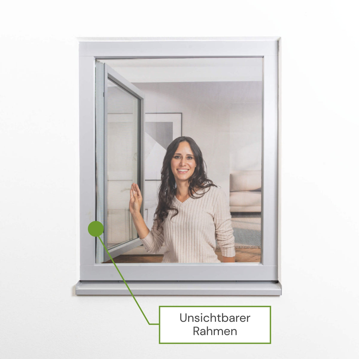 Pop-Up Screen Fliegengitterfenster mit nahezu unsichtbarem Rahmen