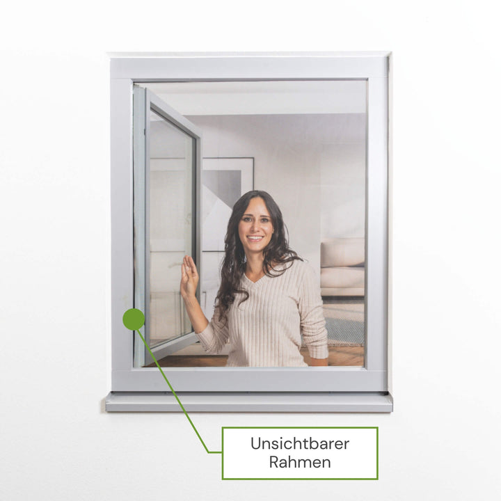 Pop-Up Screen Fliegengitterfenster mit nahezu unsichtbarem Rahmen
