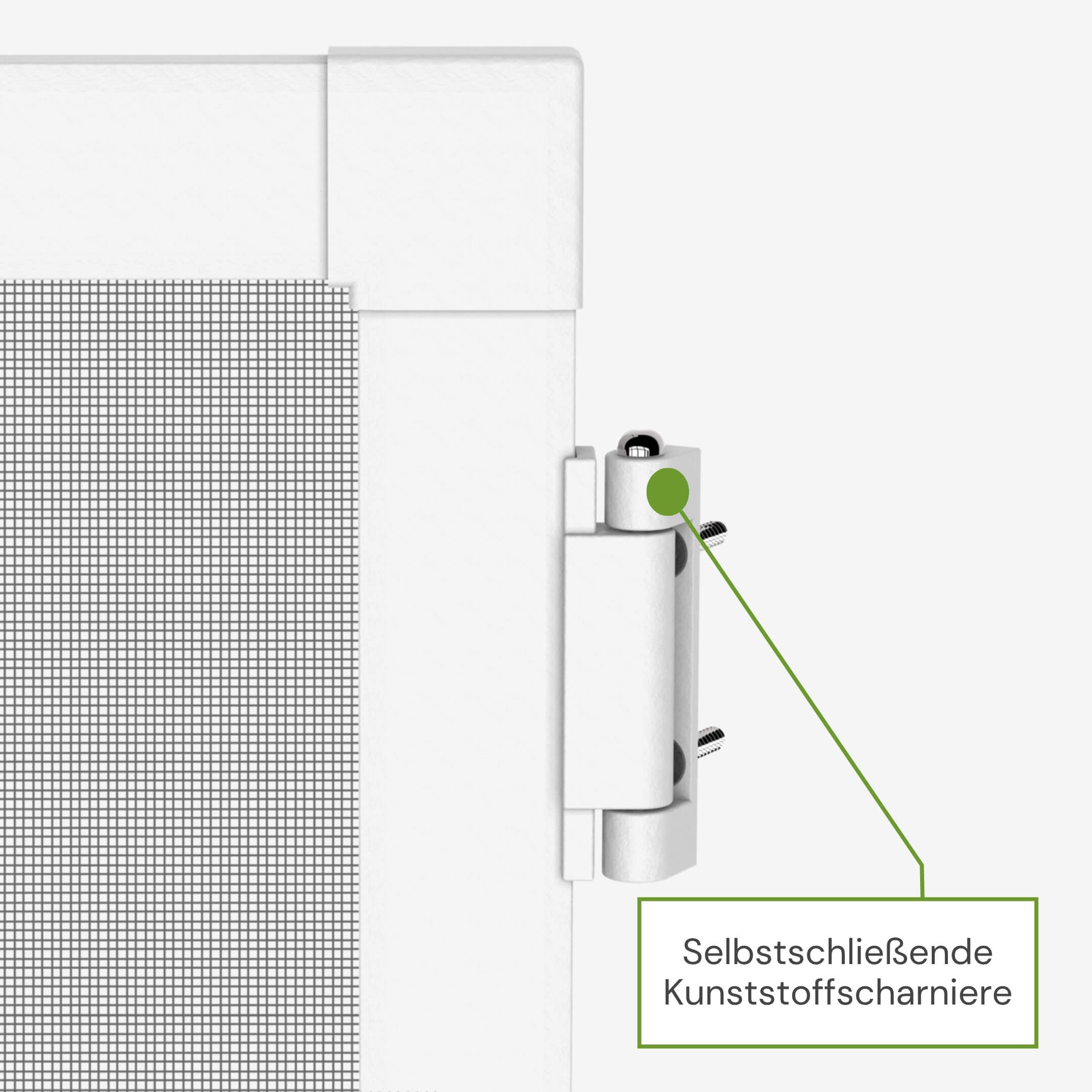 Selbstschließende Kunststoffscharniere für komfortables Öffnen und Schließen