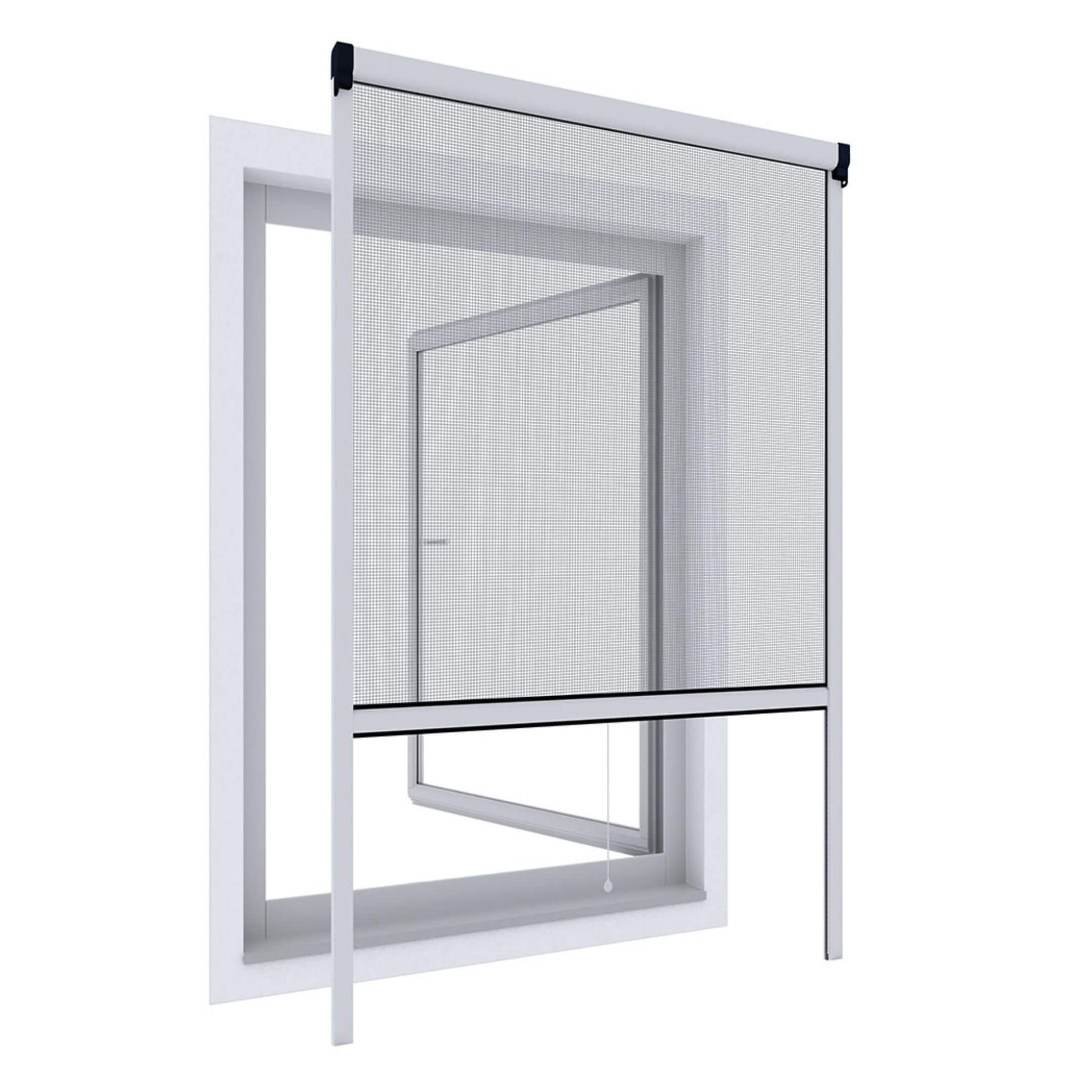 CLASSIC Fliegengitter Rollo für Fenster in Weiß