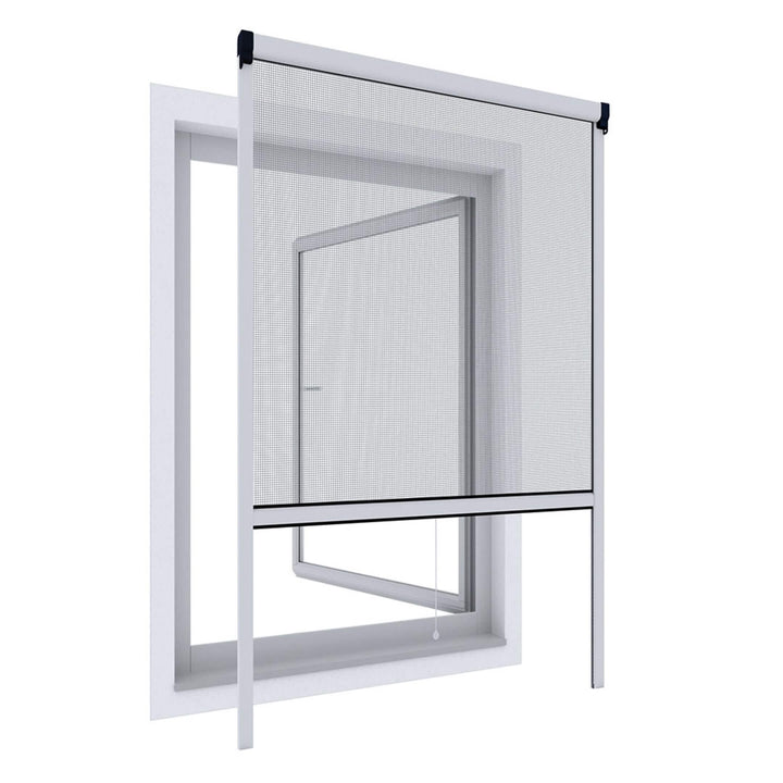 CLASSIC Fliegengitter Rollo für Fenster in Weiß