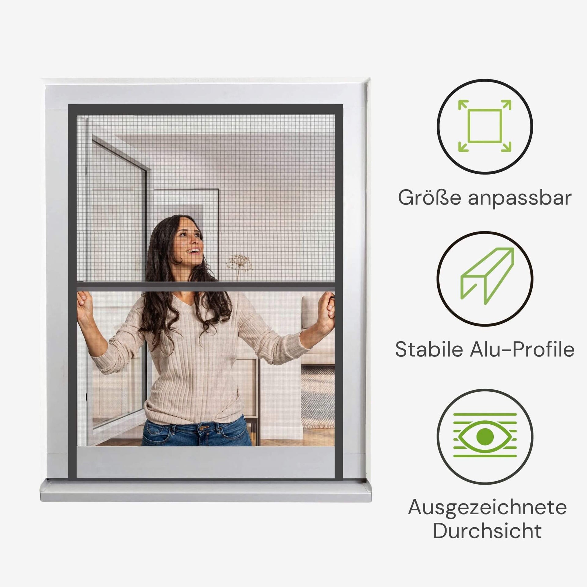 CLASSIC Fliegengitter Rollo für Fenster