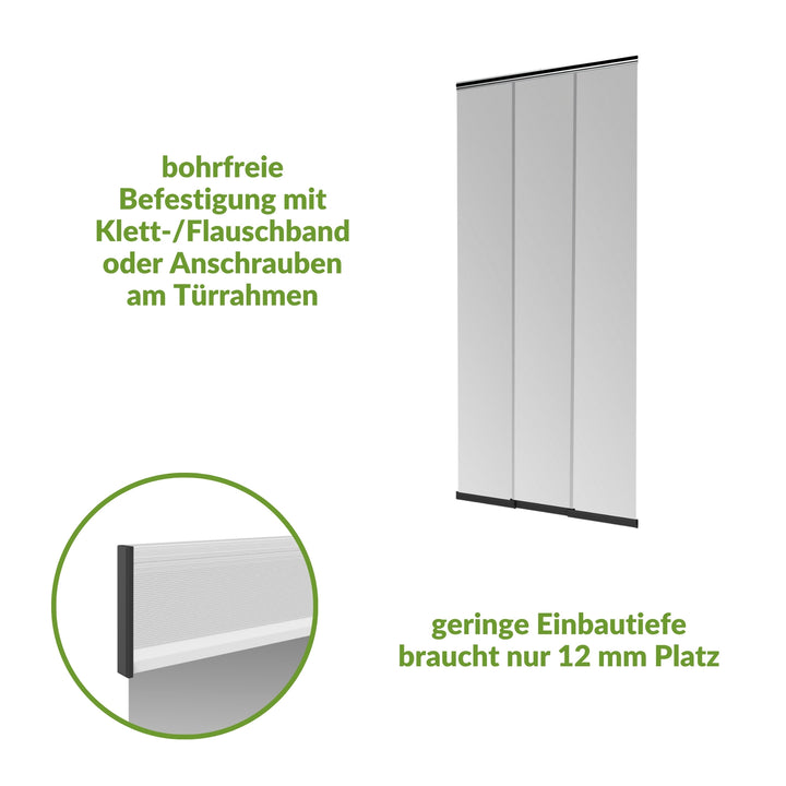Klebemonatage mit 8 mm Einbautiefe, ideal fuer Mietwohnungen.