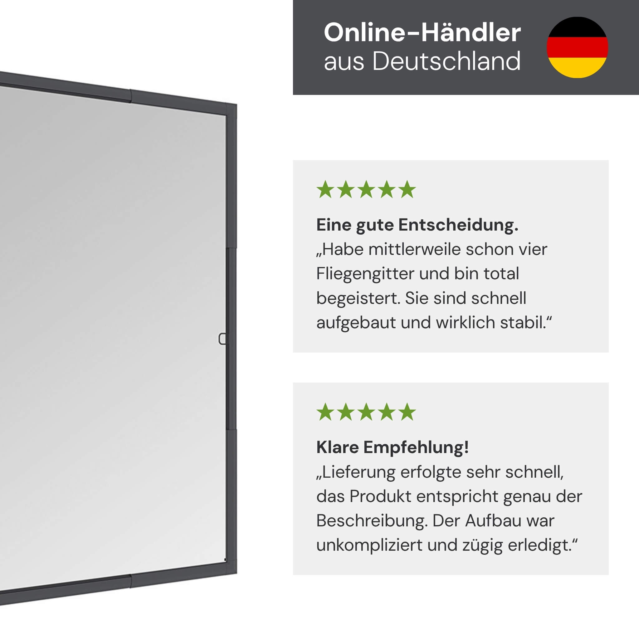 Fliegengitter Fenster Kundenbewertungen und Erfahrungen Übersicht